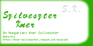 szilveszter kner business card